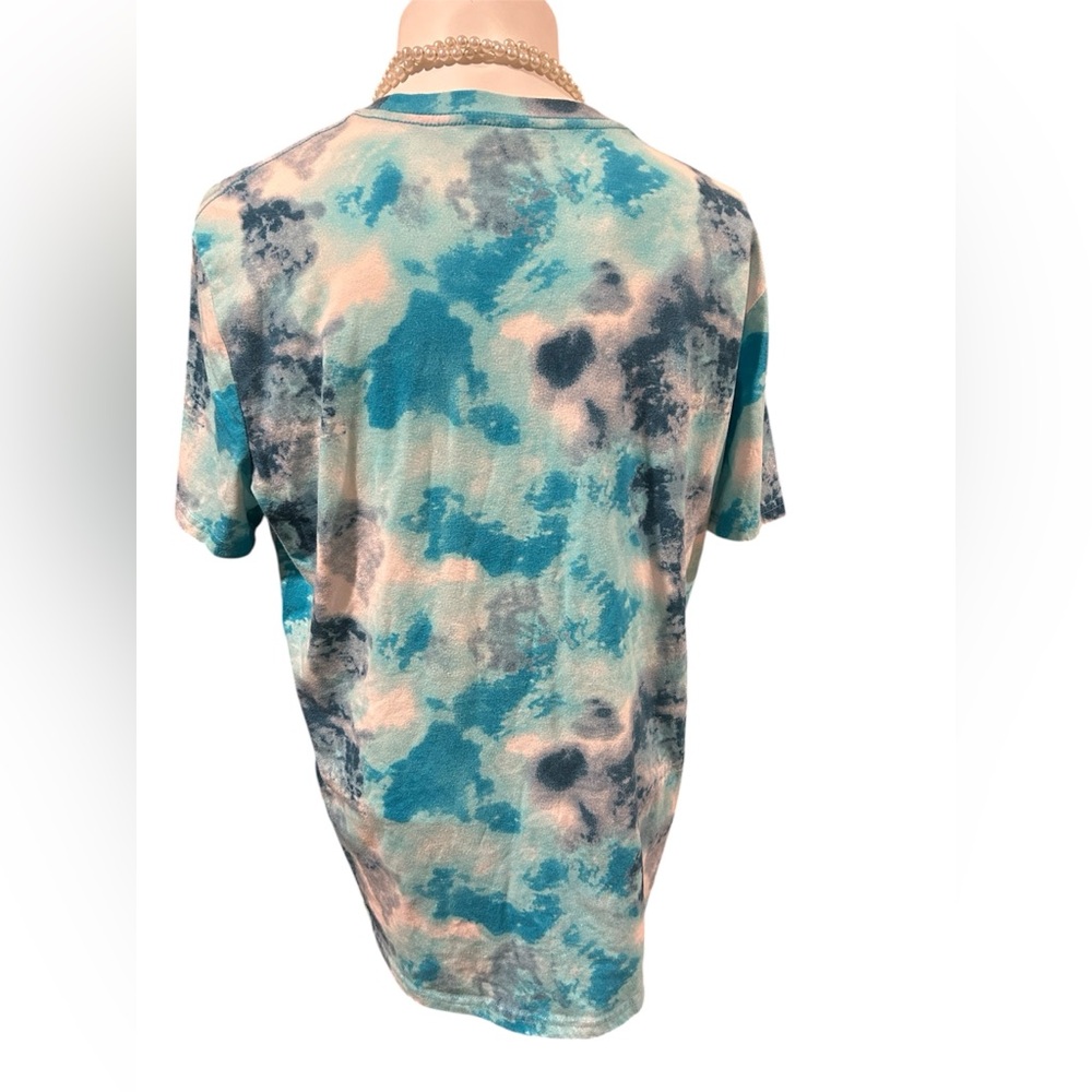 Disney Blue Teal Tie-Dye Mickey Mouse Short Sleeve Tee - Picture 2 of 4